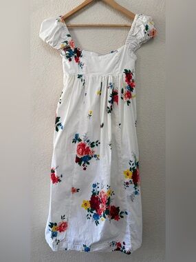 Free People Linda Lou Poplin XS Floral Cotton Midi Dress -no tag see measure